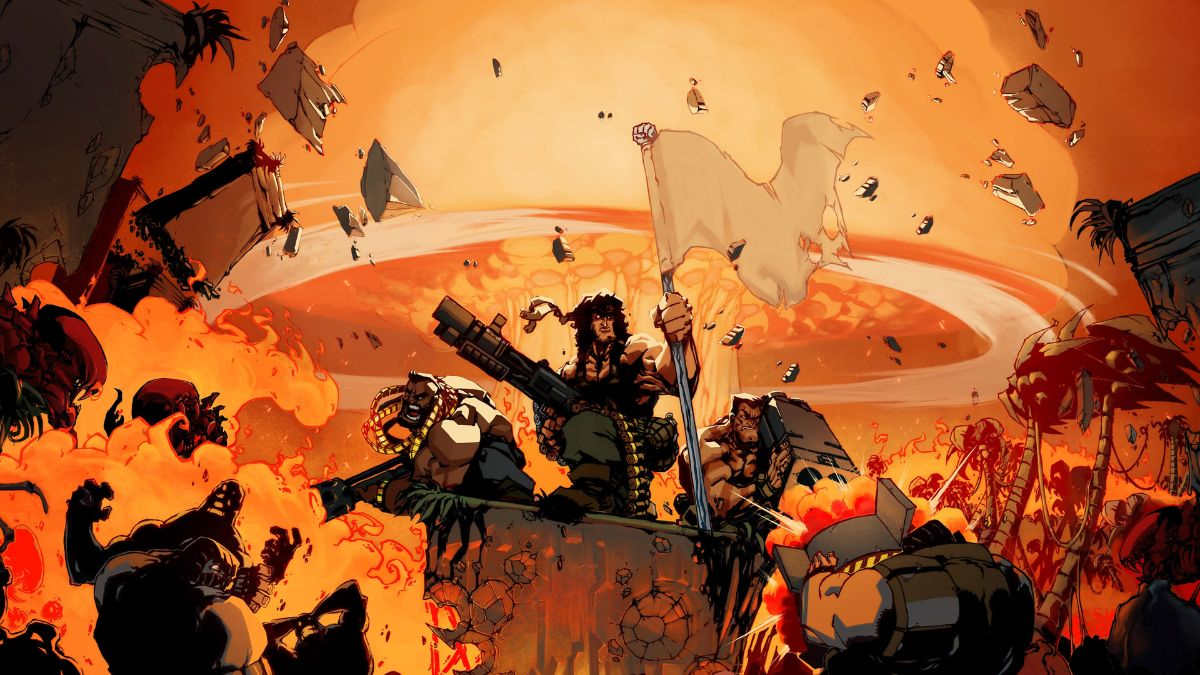 Broforce characters Mr T and Rambo