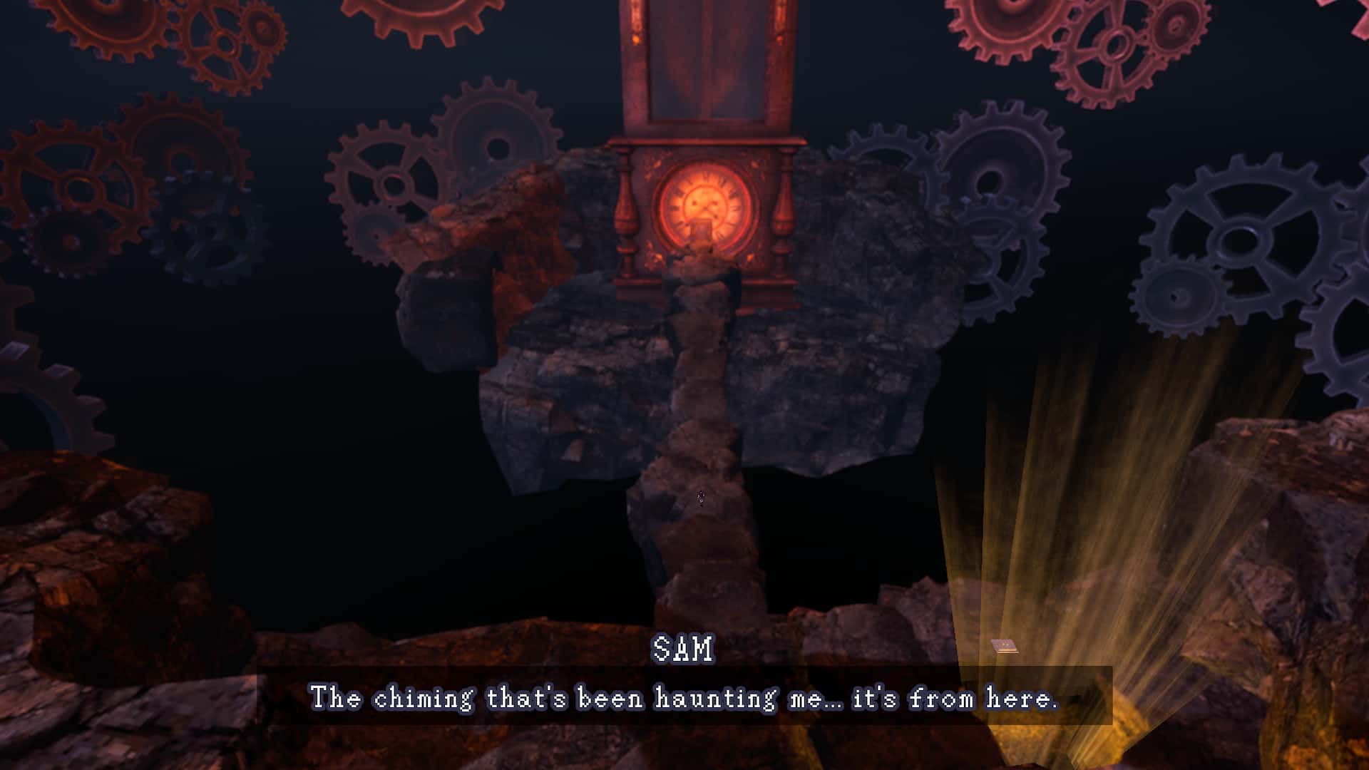 Clock tower entrance in the Archive in Heartworm