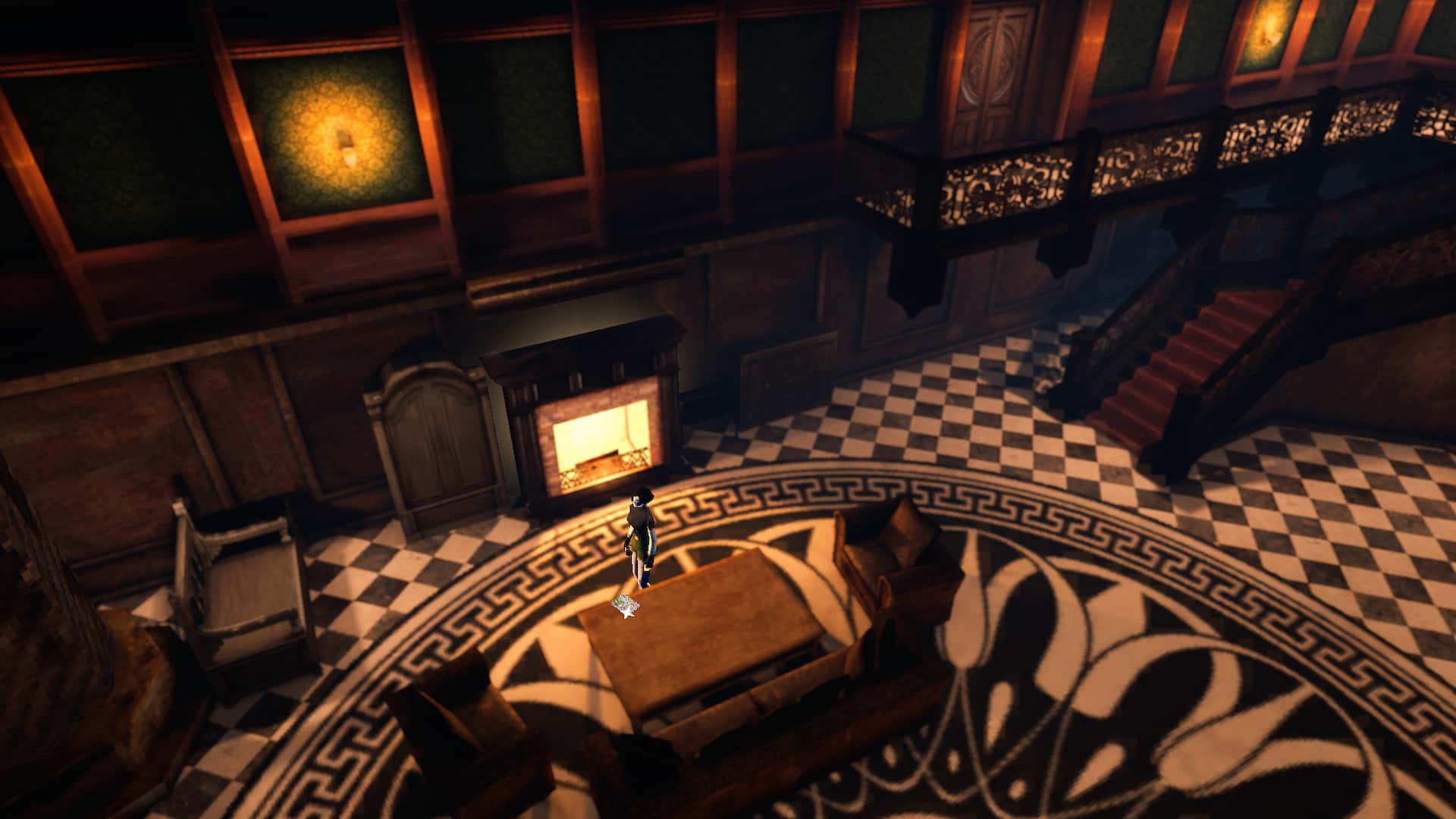Entrance hall in the Clock Tower in Heartworm
