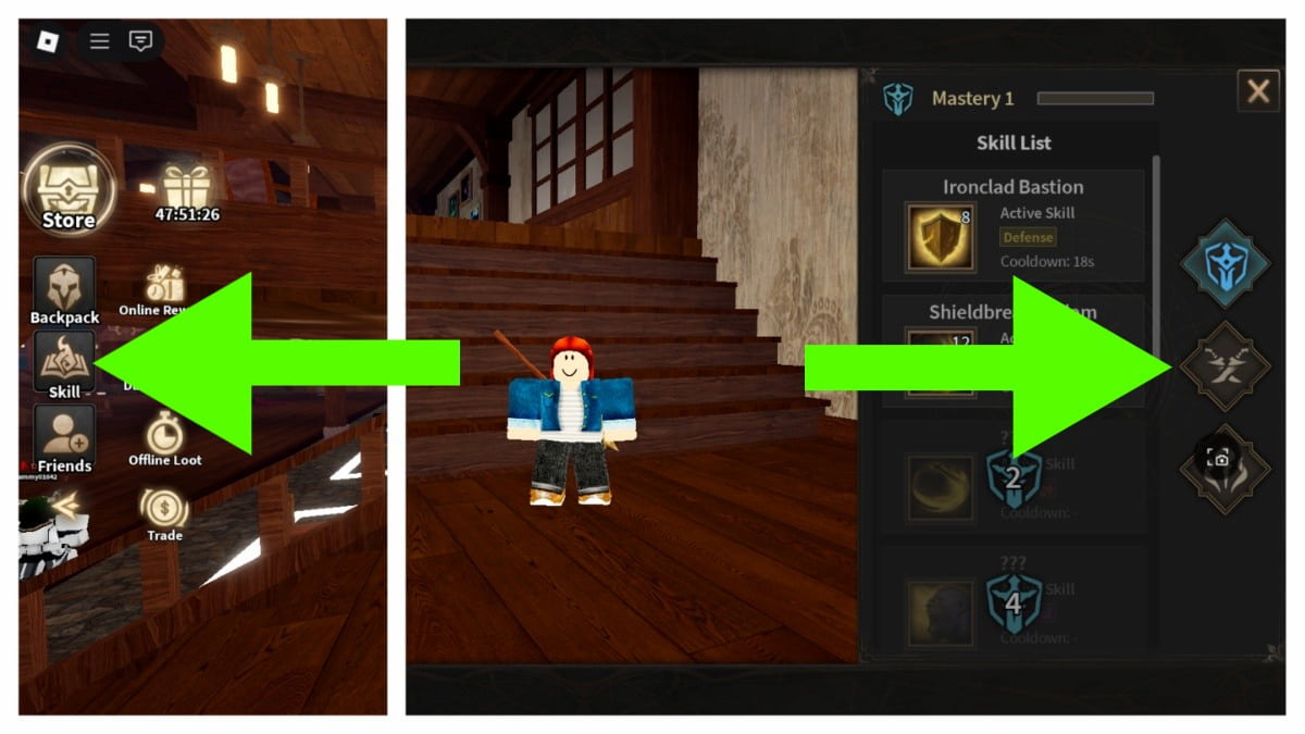 How do I switch class in Dungeon Lootify