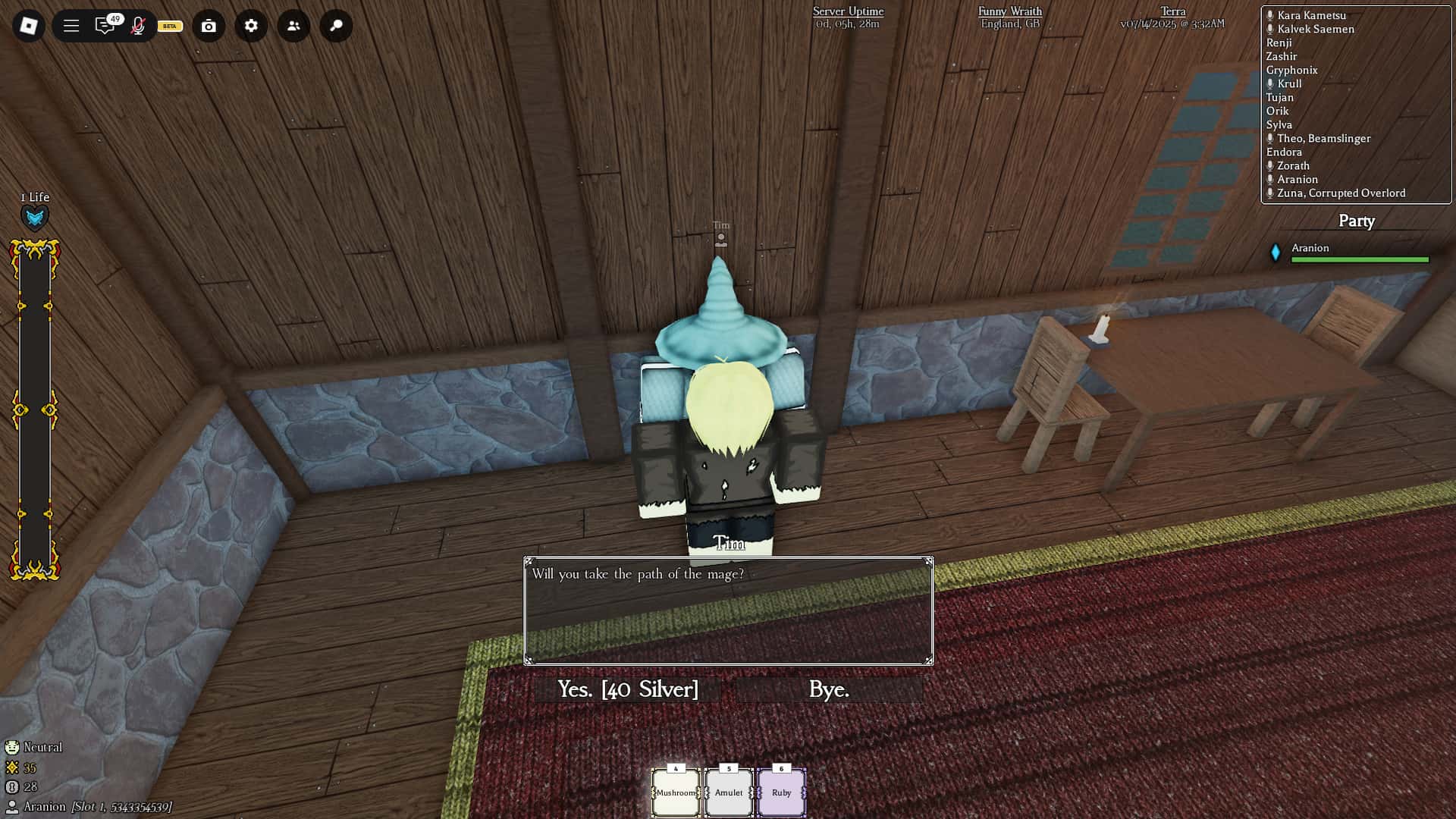 How to get a class in Rogueblox Roblox experience