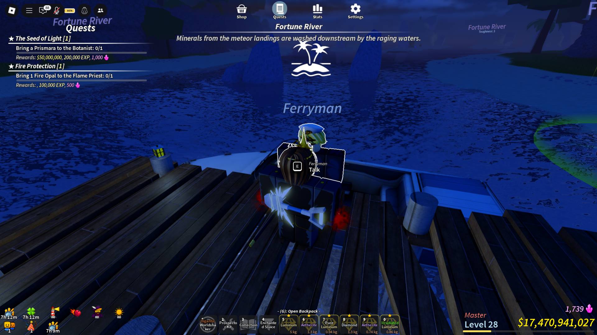 How to reach the volcano in Prospecting Roblox experience