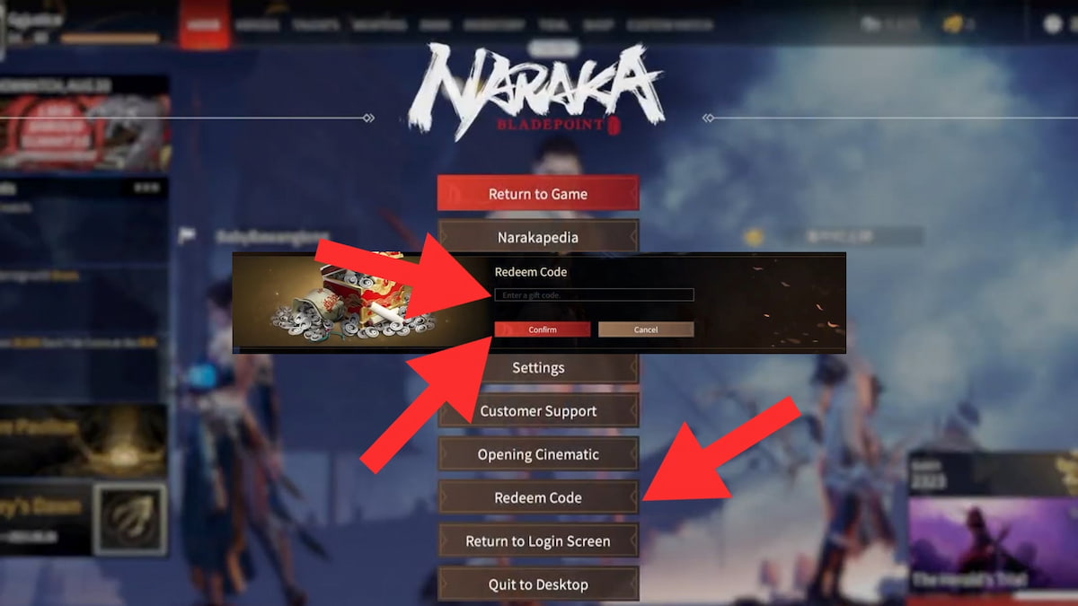 How to redeem NARAKA Bladepoint codes