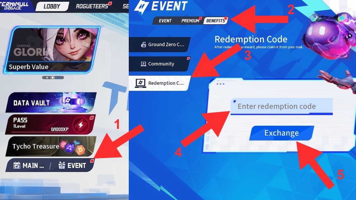 How to redeem Terminull Brigade codes
