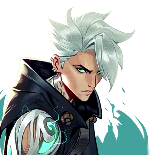 Supervive Jin white hair flames