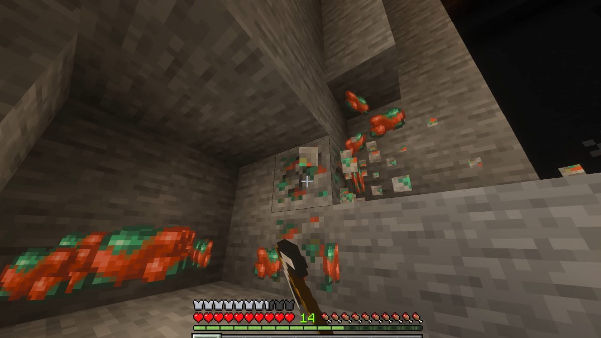 Minecraft Copper Ore farming underground