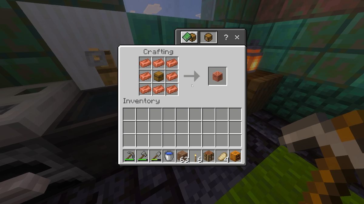 Minecraft craft copper chest with copper ingots