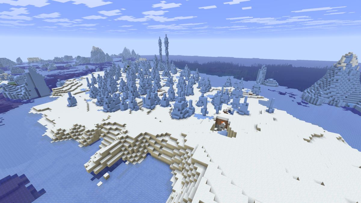 Minecraft snow biome seed ice island isolated