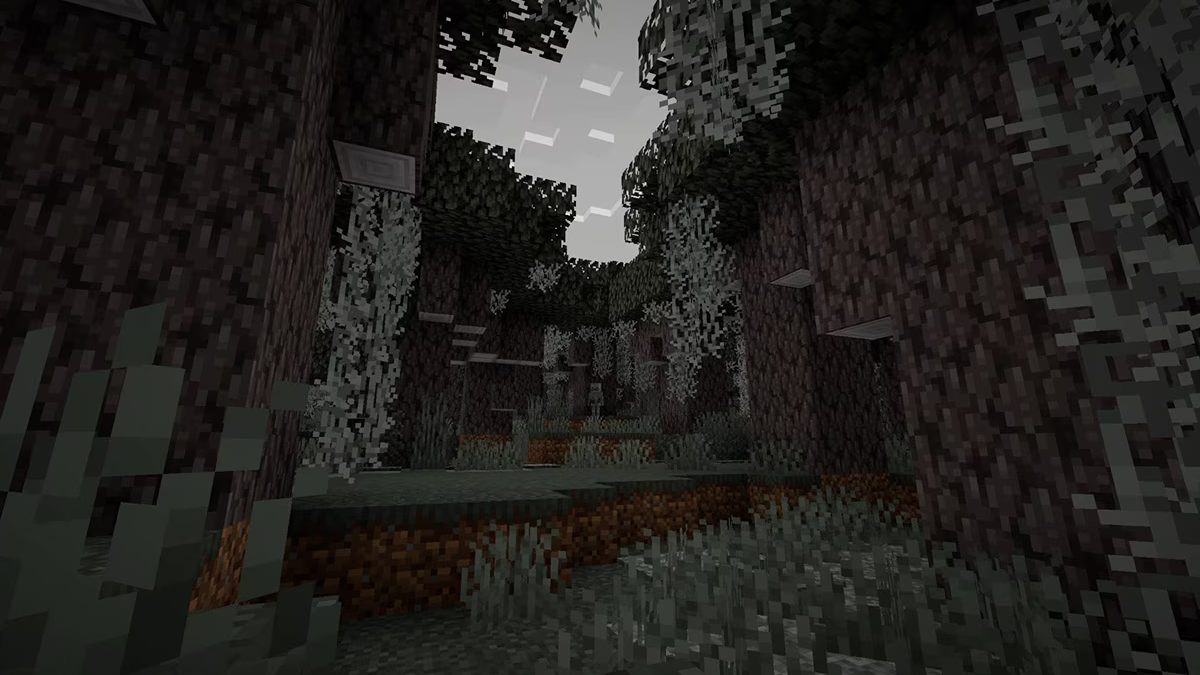 Pale Garden close up during day time minecraft grey forest