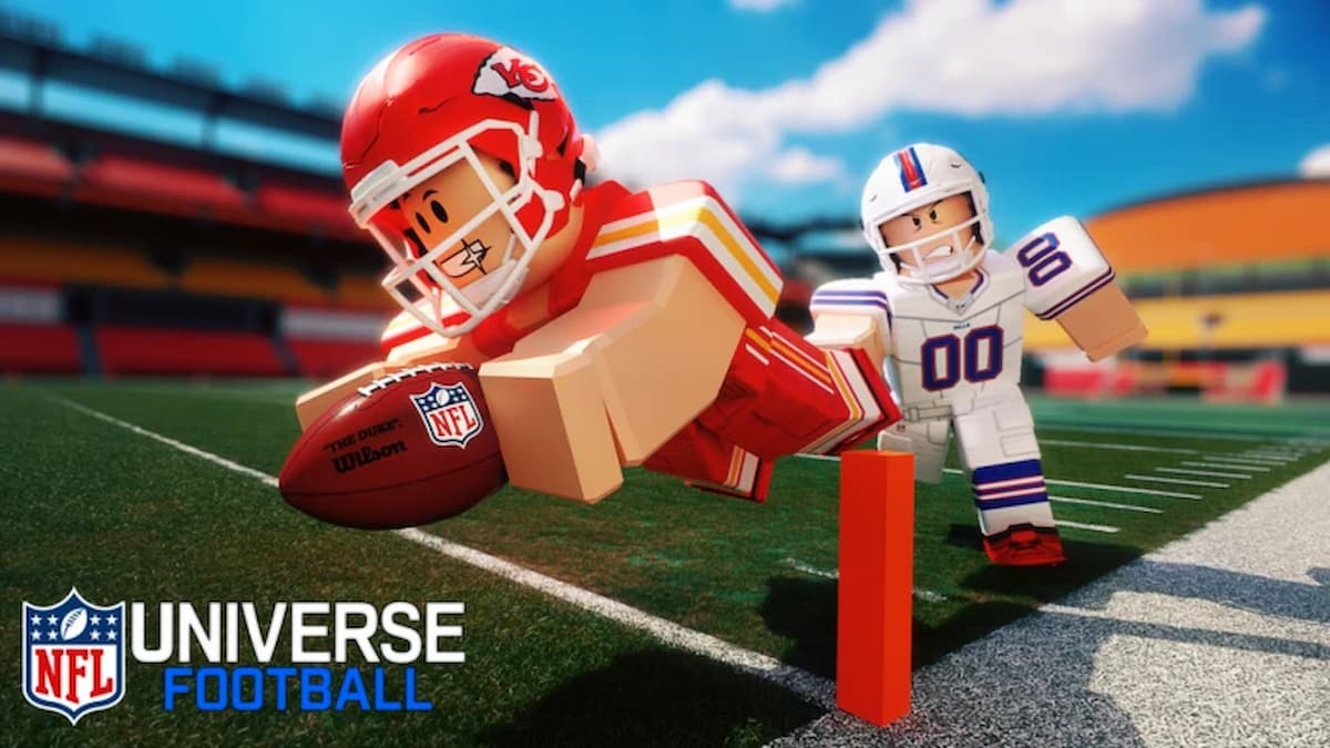 NFL Universe football player scoring touchdown