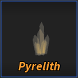 Pyrelith ore in the Prospecting Roblox experience