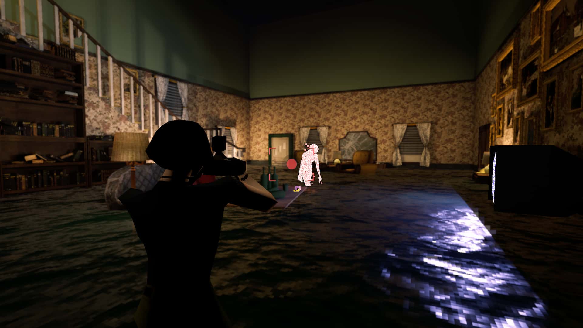 Red Static Ghost enemy in Heartworm