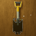 The Excavator shovel from the Prospecting Roblox experience