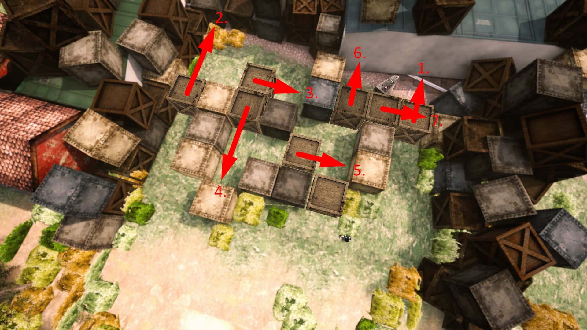 Train boxes puzzle solution in Heartworm