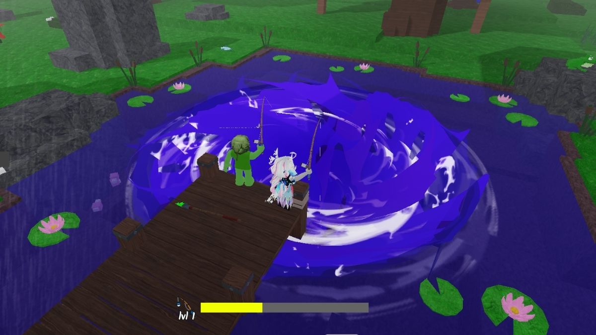 Whirpool in the frog pond