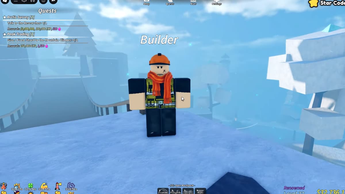 Builder NPC in Prospecting