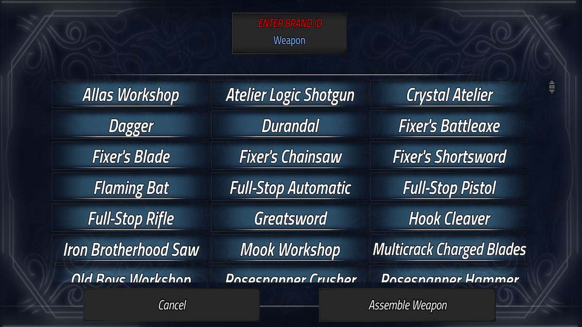 Archived Crafting Guide - All Craftable Weapons in Archived