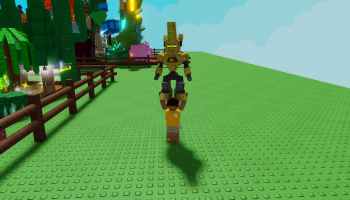 The Player holding a pet in Grow A Garden