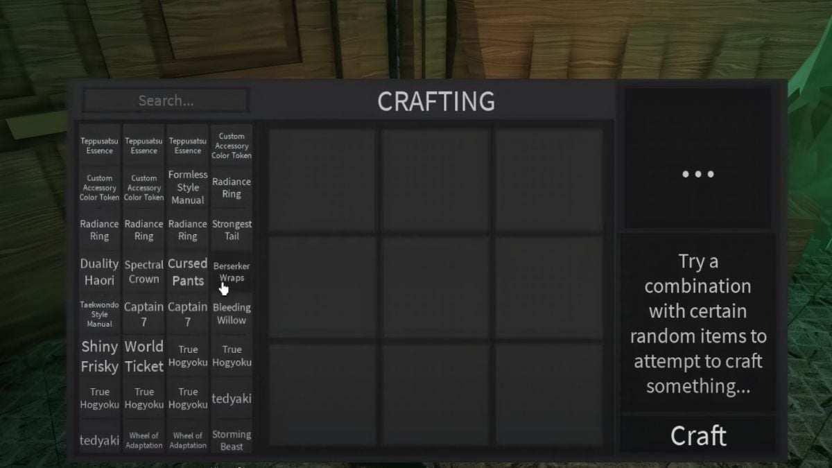 Crafting in Type Soul