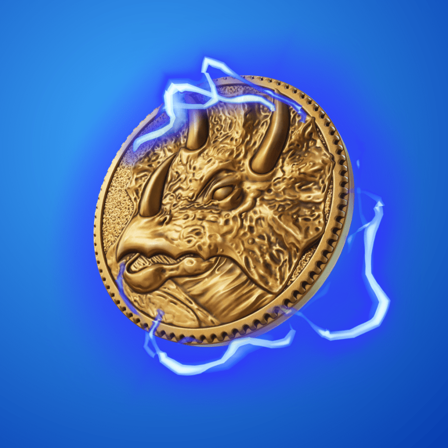 Triceratops Coin BackBling