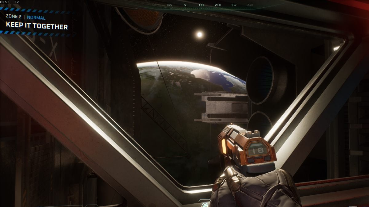 Deadzone rogue view of the earth from the ship