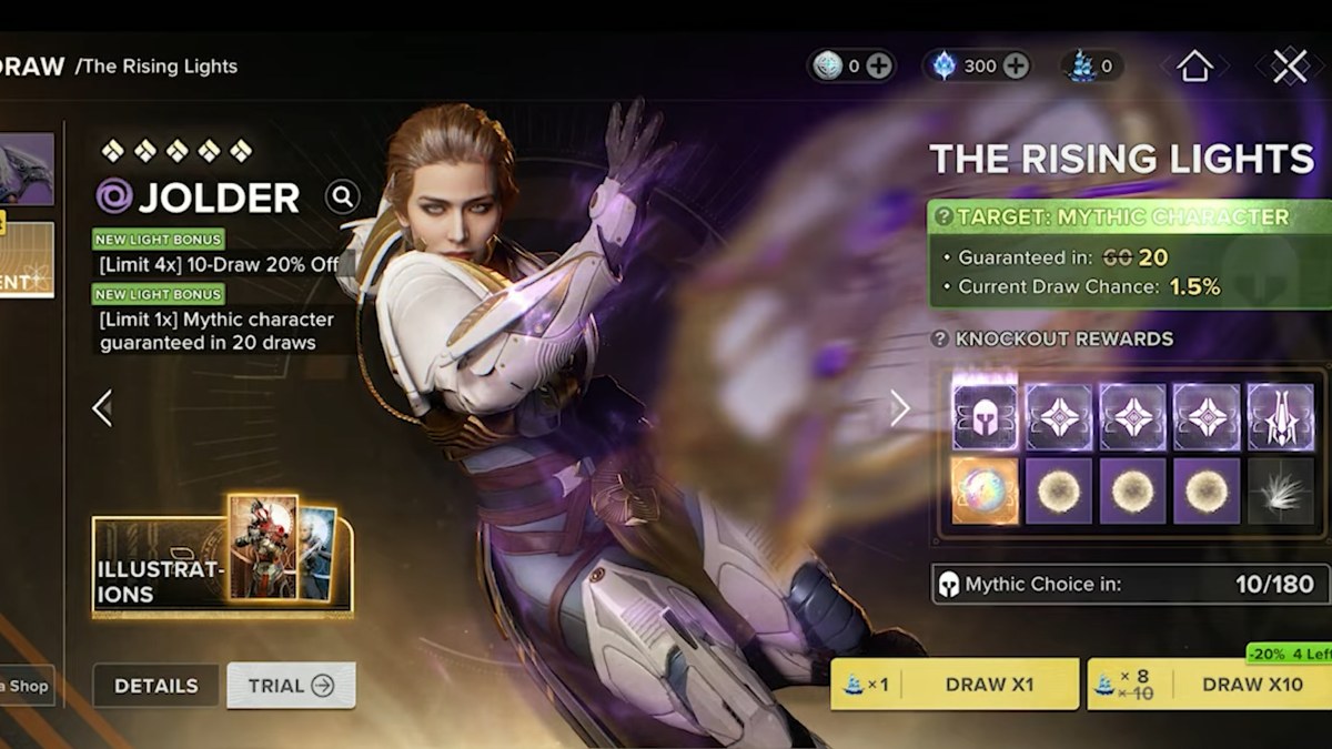 Destiny Rising standard banner for reroll