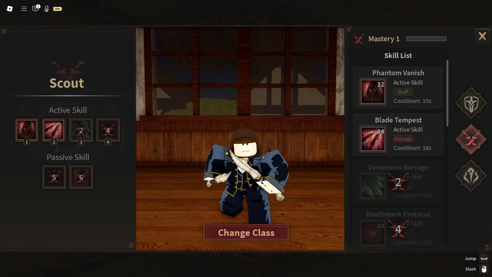 How to change class in the Dungeon Lootify Roblox experience