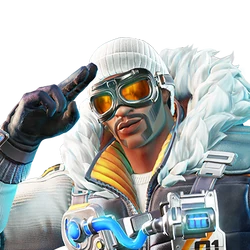Farlight 84 character splash art Nightwatch man wearing orange goggles and antarctic clothing