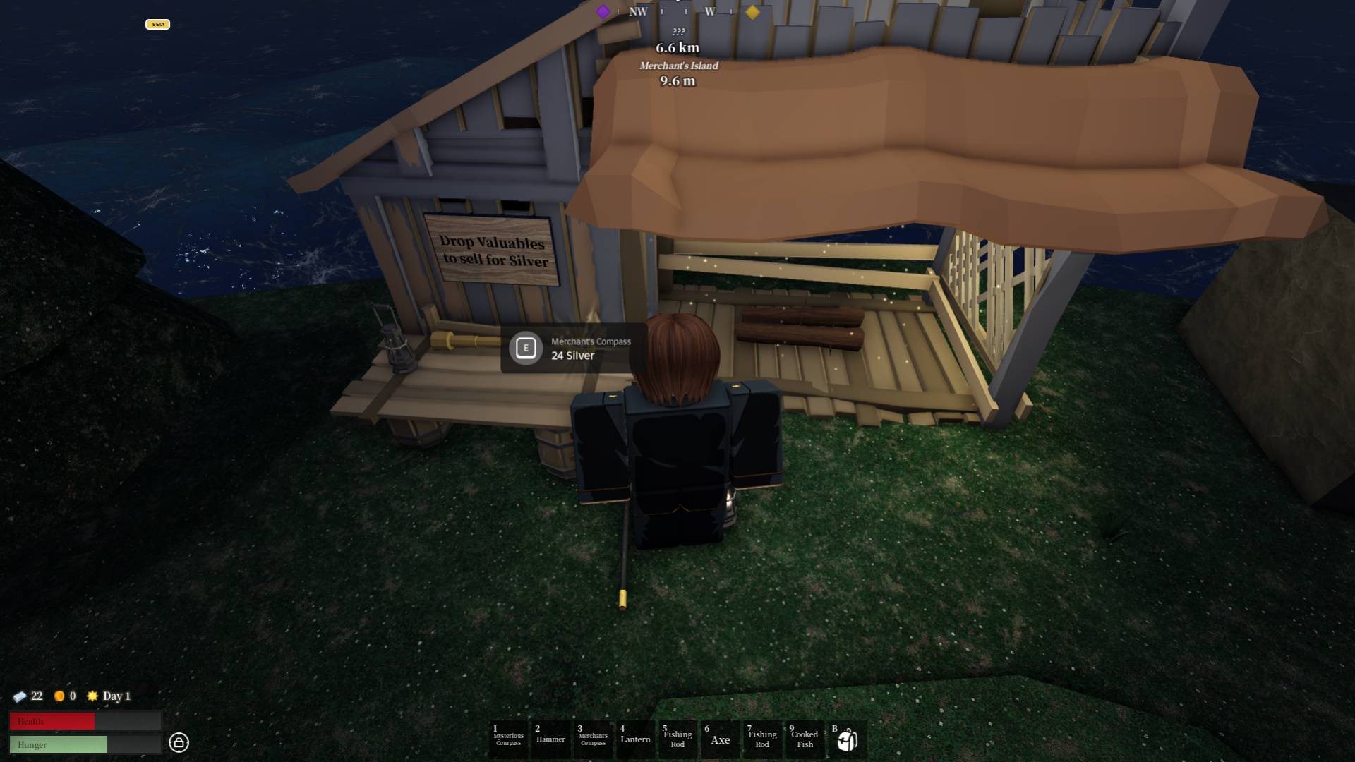 How to buy weapons and items in the Voyagers Roblox experience