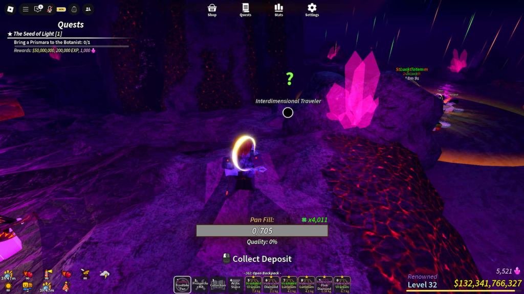 How to get the Vortex Ring Blueprint in Prospecting Roblox experience