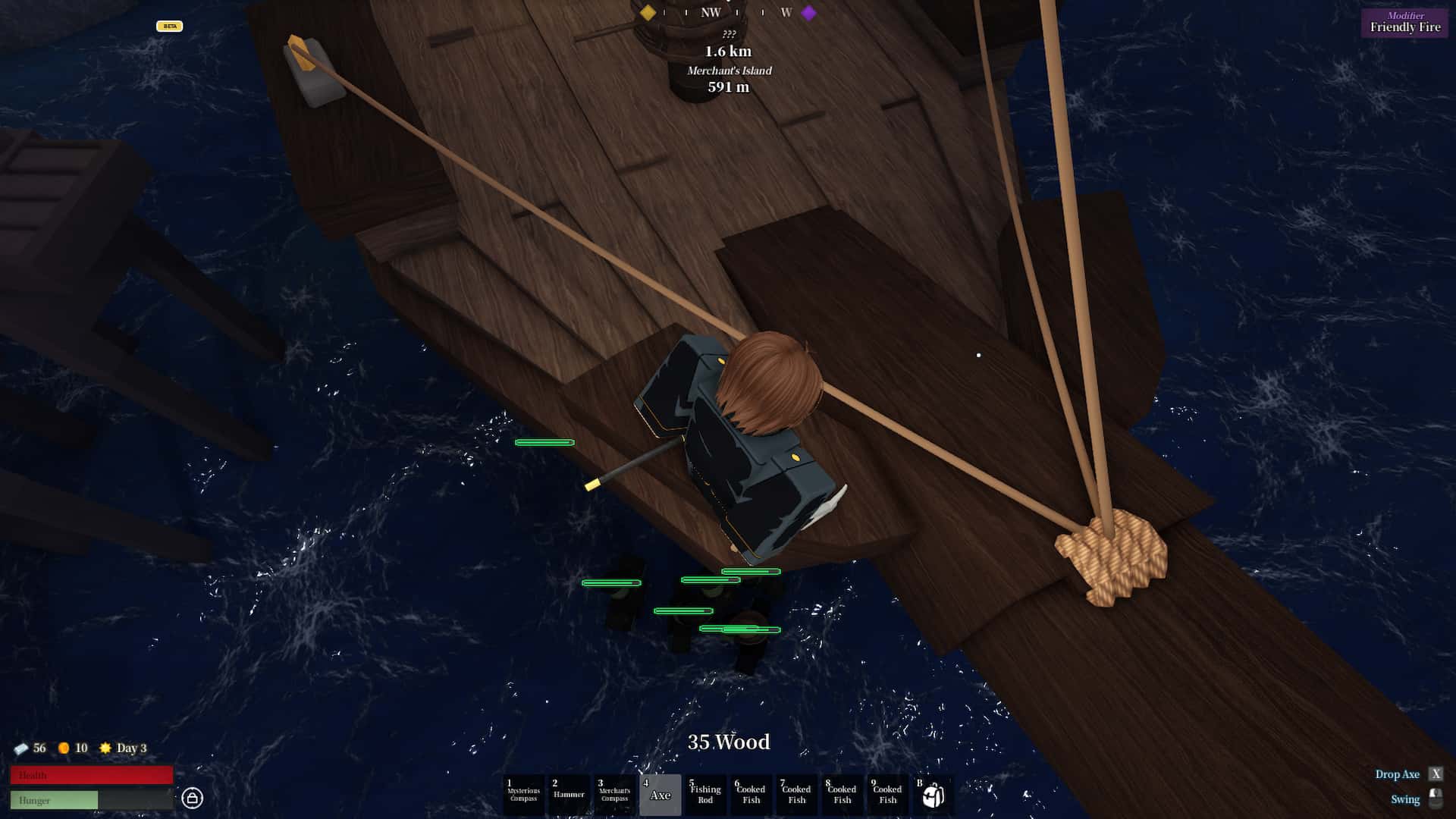 How to kill zombie pirates in the Voyagers Roblox experience