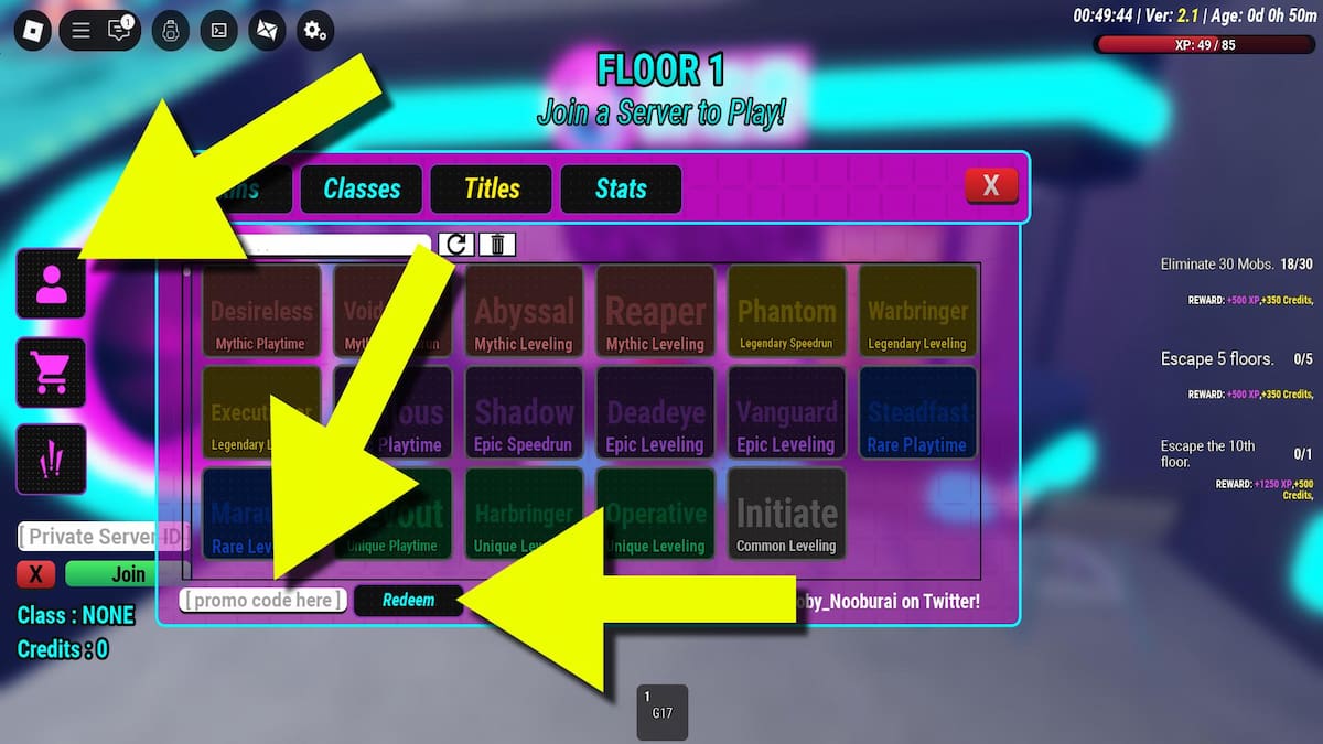 How to redeem 18 Floors codes
