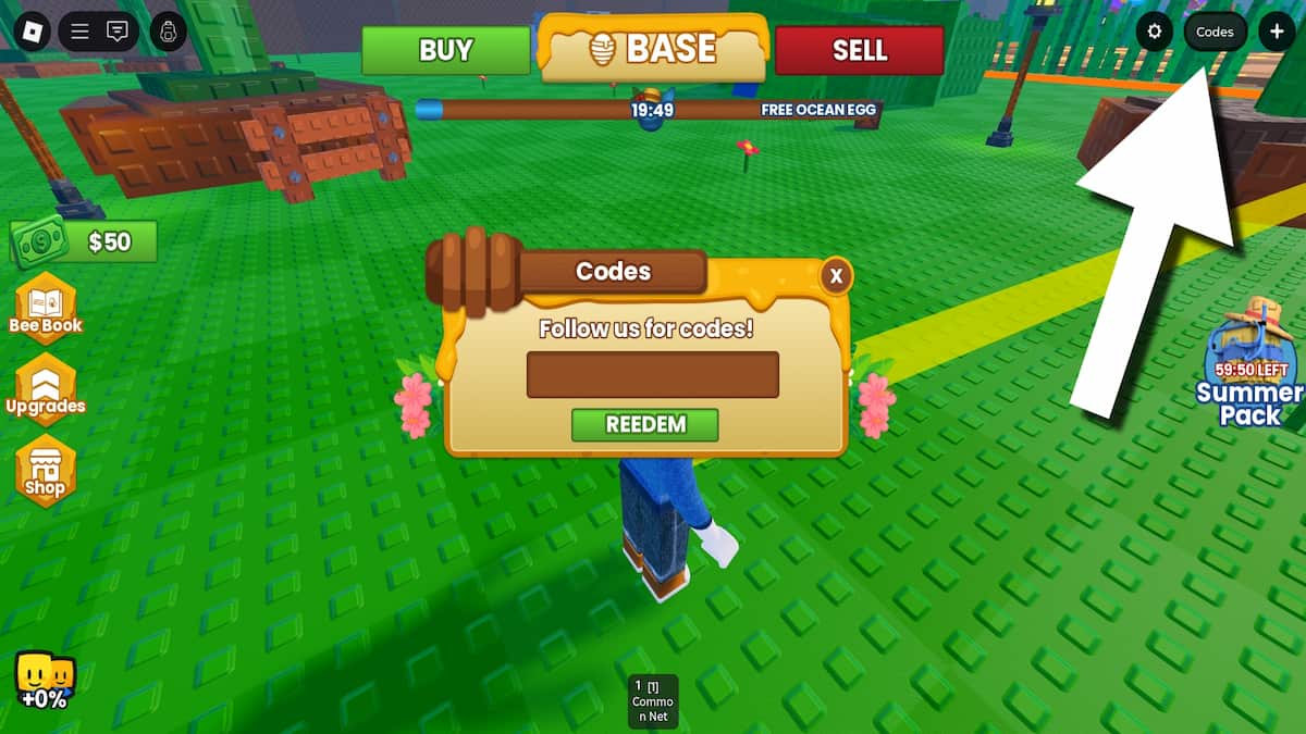 How to redeem codes in Catch a Bee.