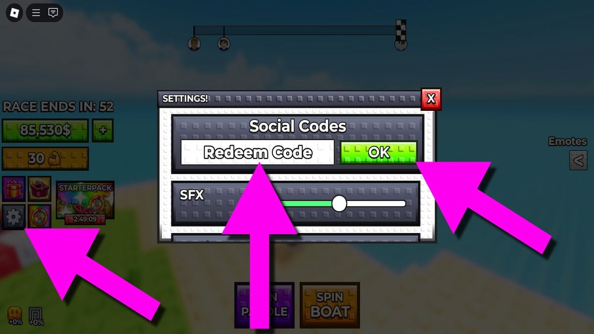 How to redeem Click to Aura Farm codes
