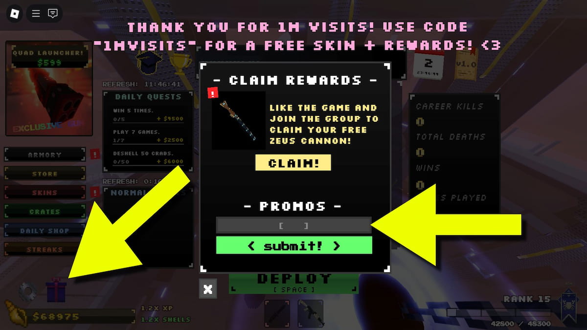 How to redeem Crab Royale codes