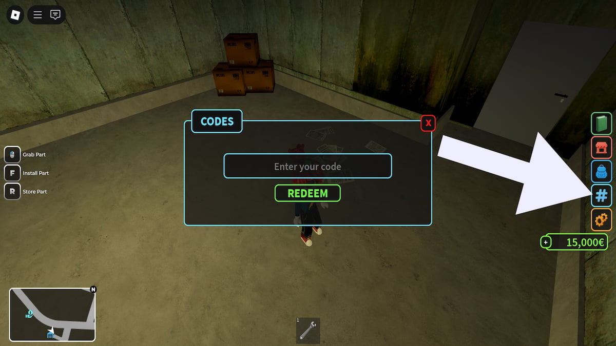 How to redeem codes in Fix It Up!