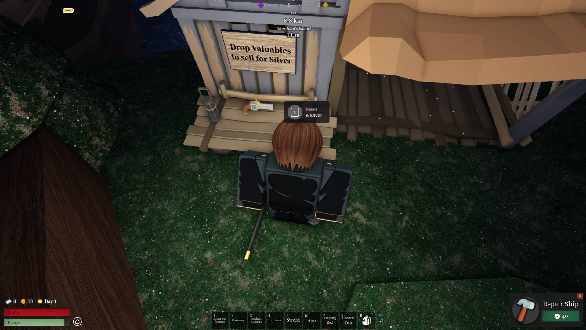 How to get weapons and ammo in the Voyagers Roblox experience