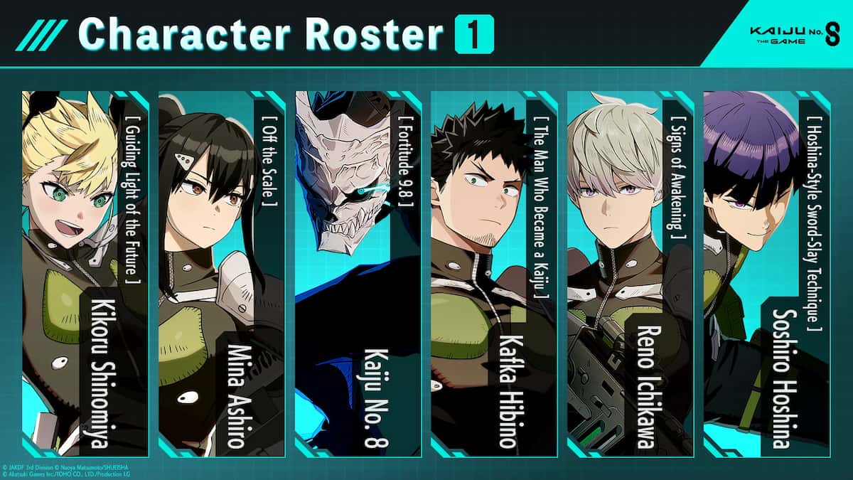 Kaiju no 8 roster