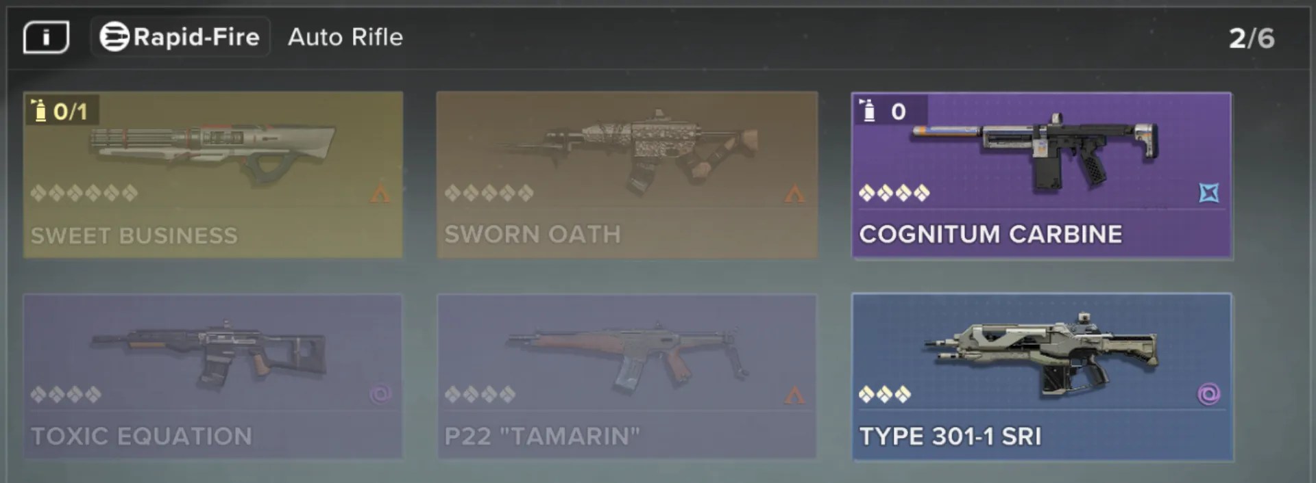 Weapon rarities/qualities in Destiny Rising