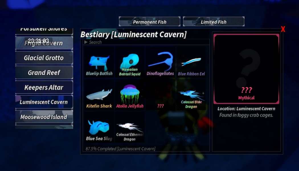All 9 Keystone Locations in Fisch - Luminescent Cavern | Pro Game Guides