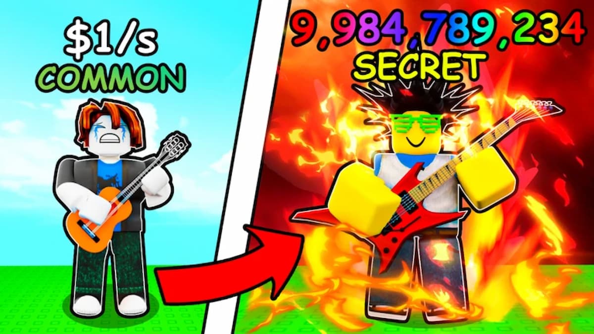 Players playing guitar in Roblox