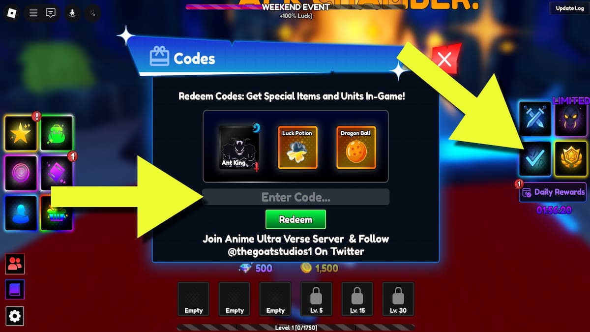How to redeem Anime Ultra Verse codes
