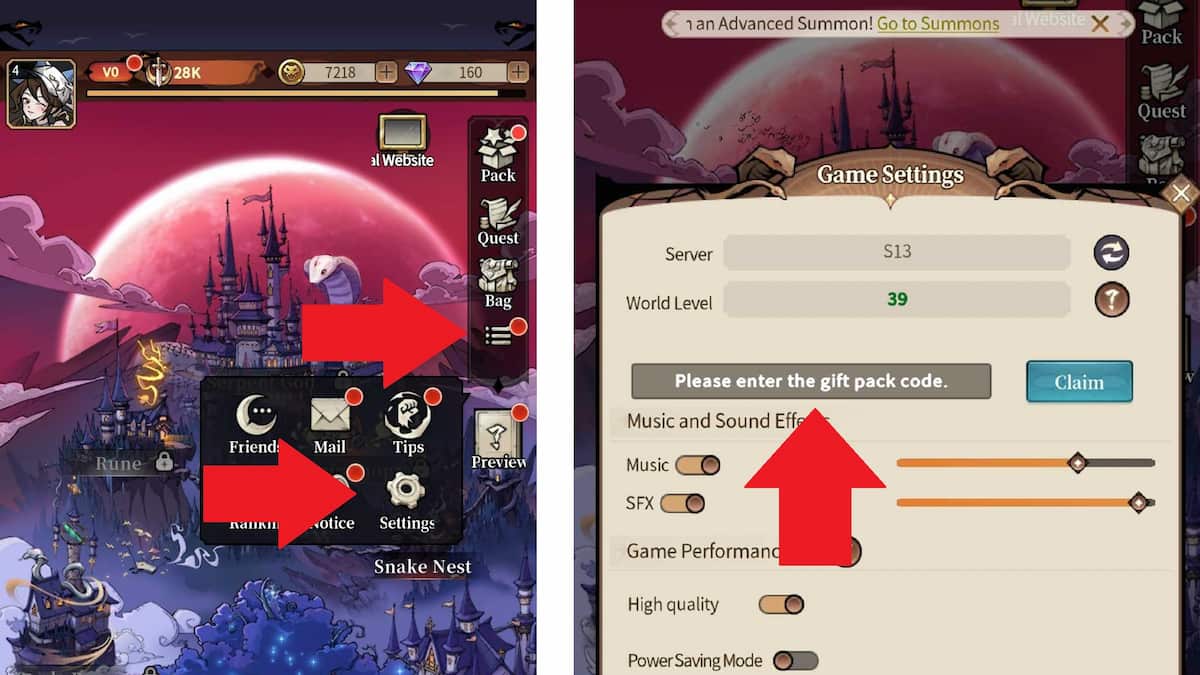 How to redeem Monster Maidens Edenfall codes