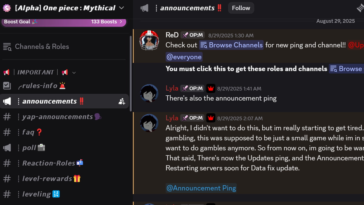One Piece Mythical Discord