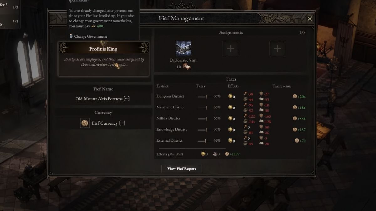 Fief Taxes in Wartales