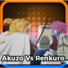 Akuzo vs Renkuro unit from Anime Crusaders Roblox experience.