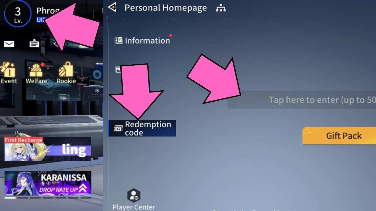 How to redeem codes in Anchor Panic