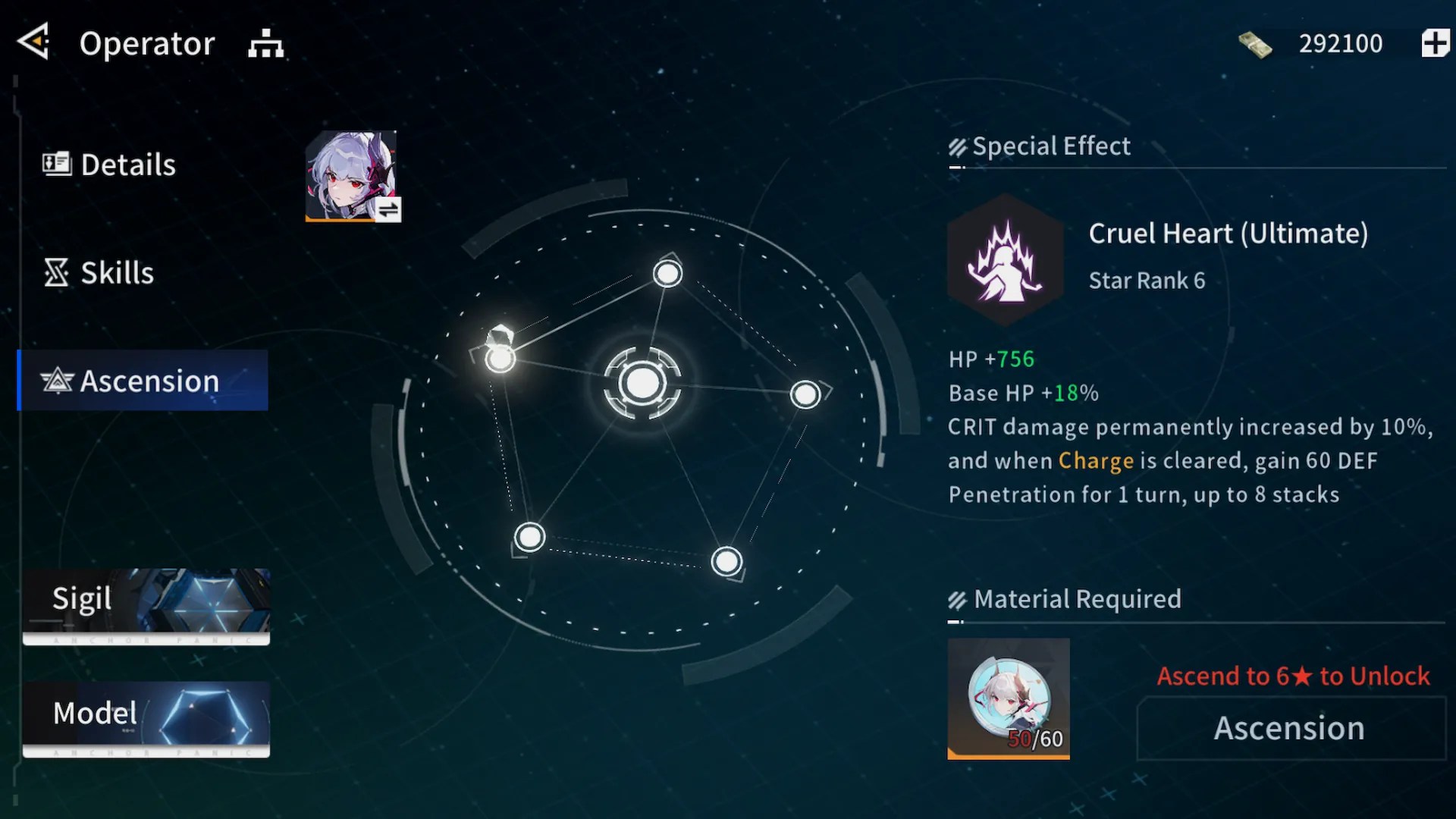 Ascension and shard requirements in Anchor Panic