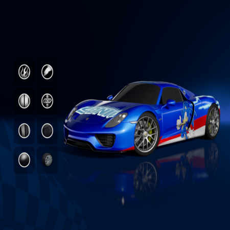 Porsche 918 Spyder + Sonic the Hedgehog