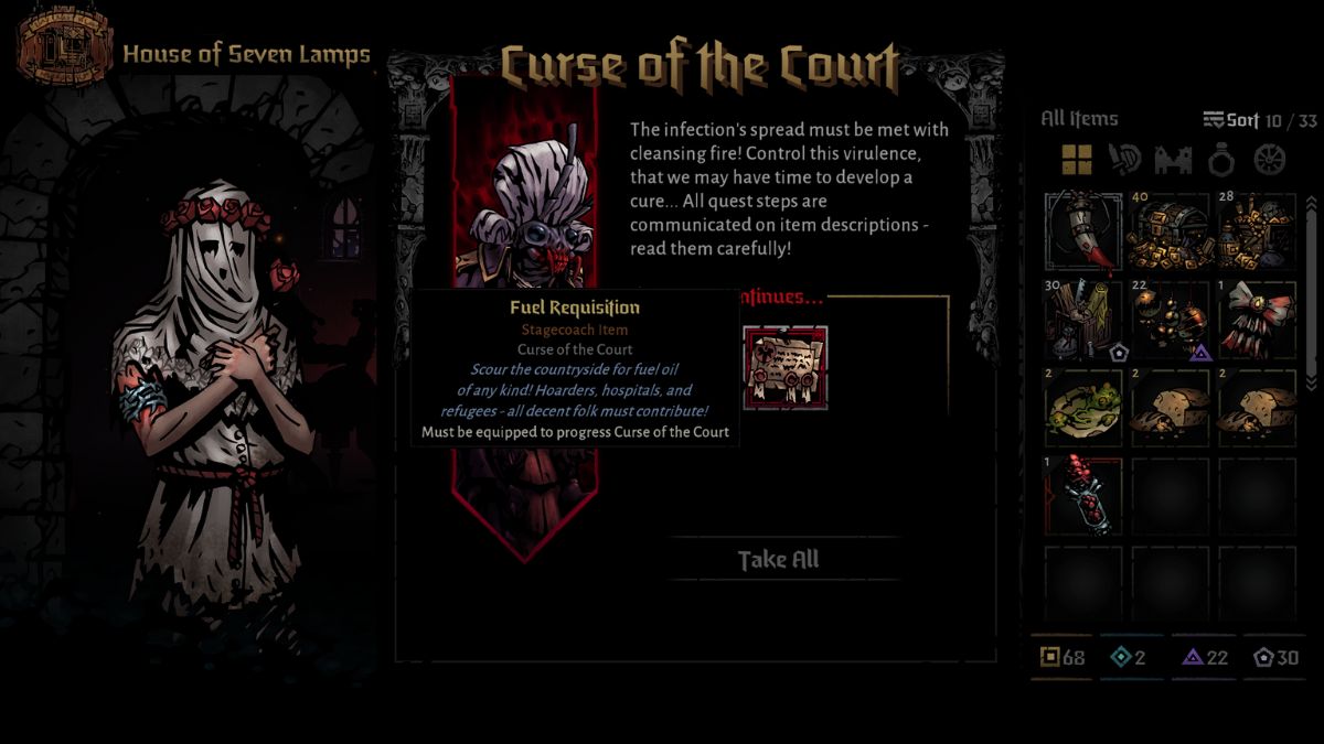 Curse of the Court quest in Darkest Dungeon 2